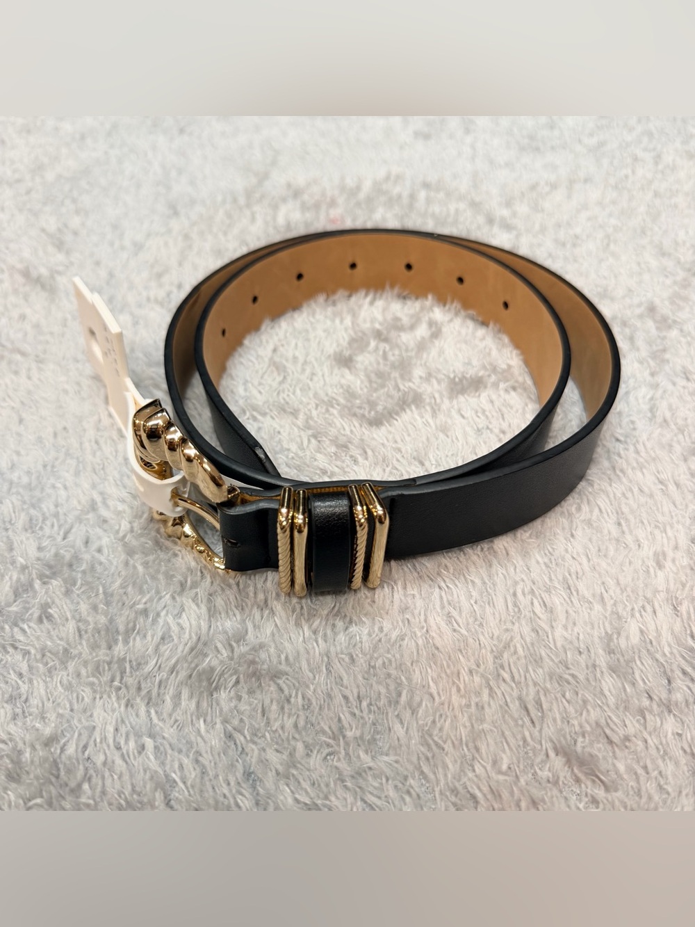 a new day Black Belt with Gold Hardware